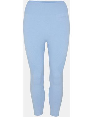 Usa Pro Seamless Capri Cropped Leggings - Blue