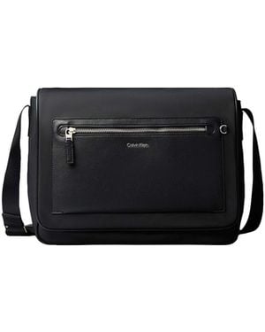Calvin Klein Ck L Raised Messenger S64 - Black