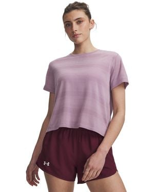 Under Armour Velociti Short Sleeve Performance Gym Top - Purple