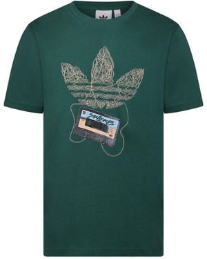 adidas Originals Tape Trefoil T-Shirt - Green