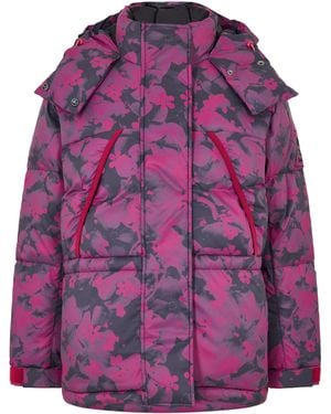 Timberland Print Puffer Rain Anorak - Purple