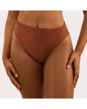 Wolf & Whistle Morgan Glitter Mix & Match High-Waist Brief - Brown