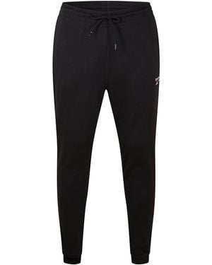Reebok Identity Small Logo Open Fleece Jogging Bottoms - Black