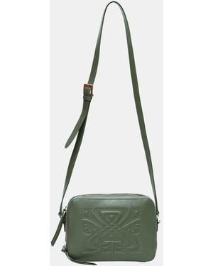 Biba Leather Rachel Cross Body Bag - Green