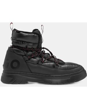 HUGO Urian Halb Hlmx Flat Ankle Boots - Black