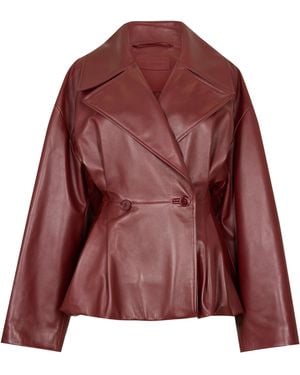 Balenciaga Leather Jacket - Purple