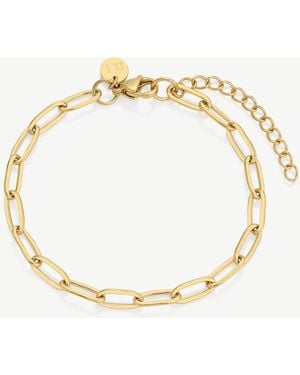 D.Louise Stainless Steel Lobster Claw Chain Bracelet - Metallic