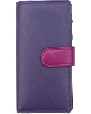 PRIMEHIDE Leather London Collection Vertical Purse - Purple