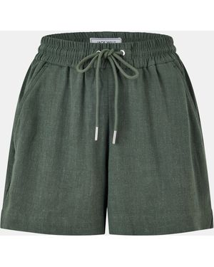 Jack Wills Linen-Blend Shorts - Green
