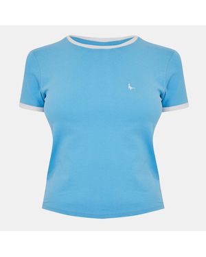 Jack Wills Trinkey Ringer T-Shirt - Blue