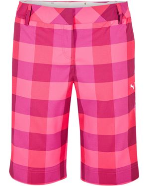 PUMA (14) Golf Plaid Tech Short - Pink