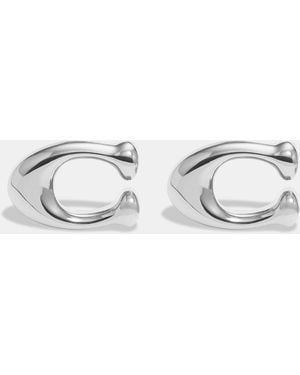 COACH Bubble C Stud Earrings - Metallic