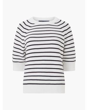 French Connection Fc Lily Moz Ss Knit Ld64 - White