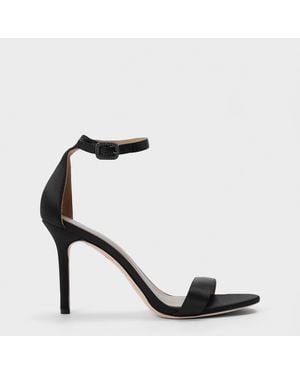 Ralph Lauren Real Leather Allie Heeled Sandals - Black