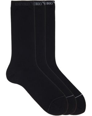 Emporio Armani Crew Socks - Black