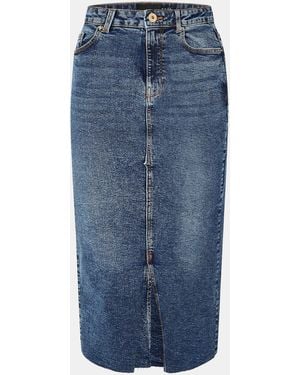 Pieces Midi Skirt - Blue