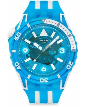 Swatch Scubaqua Water Resistant Analogue Quartz Watch - Blue