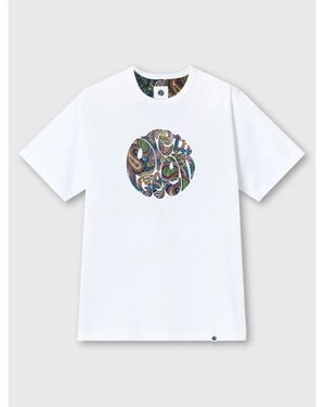 Pretty Green Pg House Paisley Regular Fit T-Shirt - White