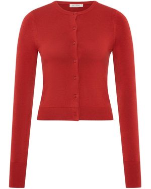 St. Agni Classic Relaxed Fit Button Cardigan - Red