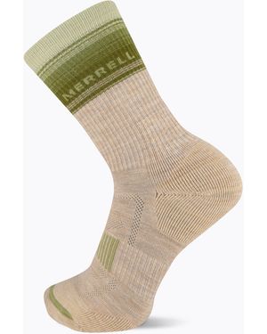 Merrell Zoned Hiking Crew Walking Sock - Natural