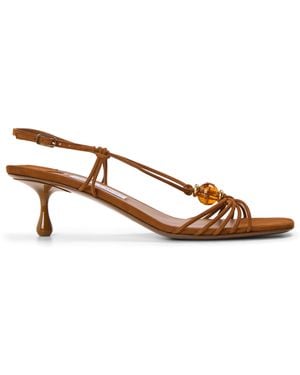 Jimmy Choo Lova 50 Suede Heeled Sandals - Brown