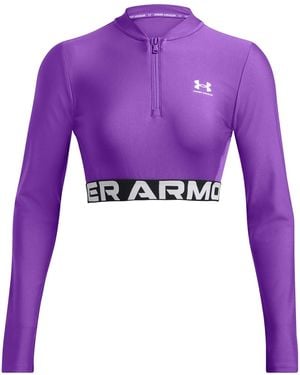 Under Armour Heatgear Long-Sleeve Performance Gym Top - Purple