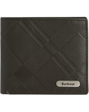 Barbour Brunton Leather Bifold Wallet - Green