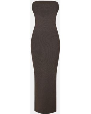 Jack Wills Classic Bandeau Knitted Jumper Dress - Brown