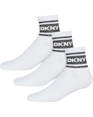 DKNY 3 Pack Sport Socks Lyra - White