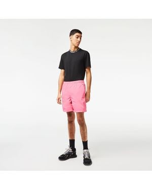 Lacoste Showerproof Woven Tracksuit Shorts - Red