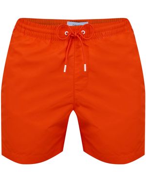 Calvin Klein Medium Tape Swim Shorts - Orange