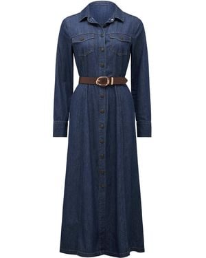 Forever New Lexi Midi Shirt Dress - Blue