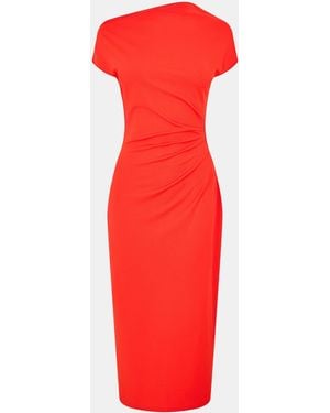 French Connection Valetta Off-Shoulder A-Line Dress - Red