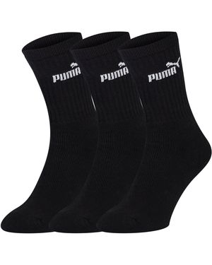 PUMA 3 Pack Crew Socks - Black