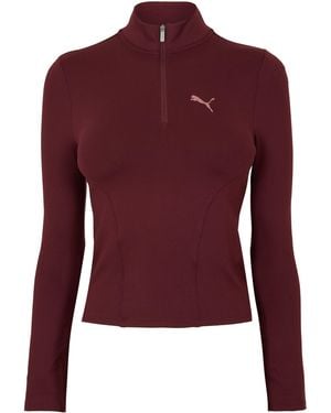 PUMA Train Reg Length Half Zip Fleece - Purple