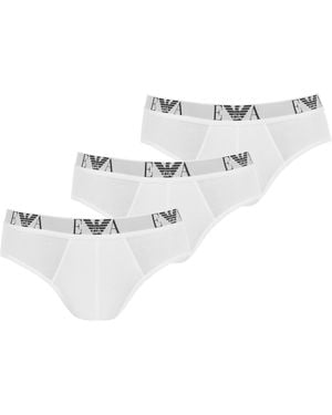 Emporio Armani 3 Pack Briefs - White