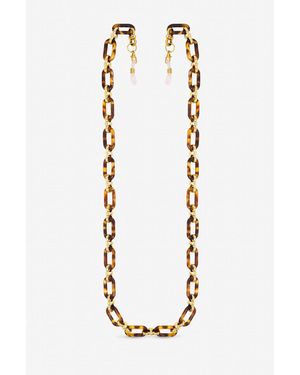 Mood Plated And Tortoise Shell Sunglasses Chain - Metallic