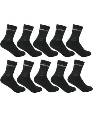 Donnay Crew 10 Pack Sports Socks - Black