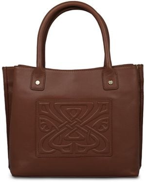 Biba Leather Padded Tote Bag - Brown