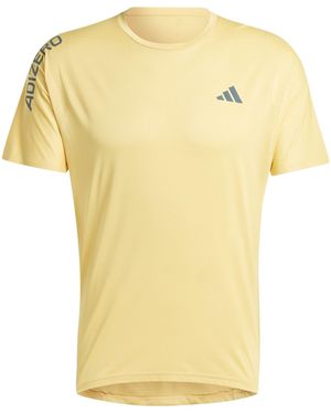 adidas Adizero Short-Sleeve Performance Gym Top - Yellow