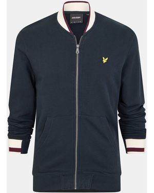 Lyle & Scott Jersey Bomber Jacket - Blue