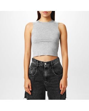 Jaded London Back Bra Illusion Tank Top - Grey