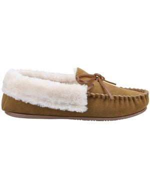 Cotswold Sopworth Moccasin Slipper - Natural