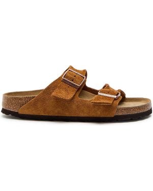 Birkenstock Arizona Classic Suede Flat Sandals - Brown