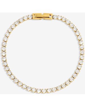 Jon Richard Waterproof Plated Tennis Bracelet - Metallic