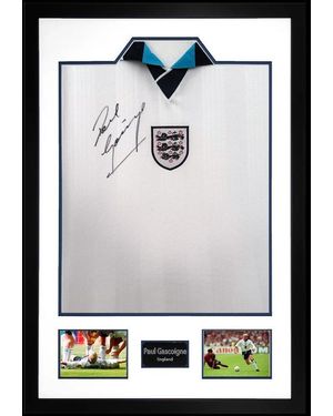 The Fan Cave Paul Gascogine Signed England 96 Shirt Premium Fr - Black
