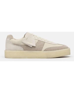 Clarks Tor 80 Lace Up Trainers - Natural