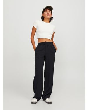 JJXX Poppy High-Waisted Straight Leg Trousers - White