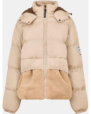 NY Concept Adults Belton Sherpa Puffer Jacket - Natural