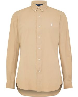Polo Ralph Lauren Slim Fit Stretch Poplin Shirt - Natural